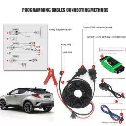 OBDSTAR Toyota 8A Toyota-1 + Toyota-2 e 8A Chave Não-inteligente Todas as Chaves Perdidas Adaptador para X300 DP Plus/ X300 Pro4