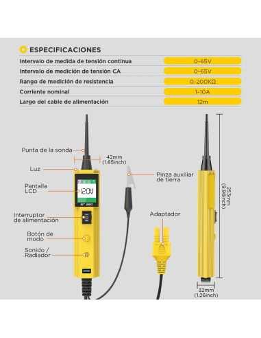 Autool BT260 – Testeur électrique pour camions et véhicules lourds AUTOOL - 5 - master-ecu