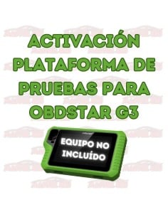 Activación OBDSTAR G3 Plataforma de Pruebas | Master-Ecu