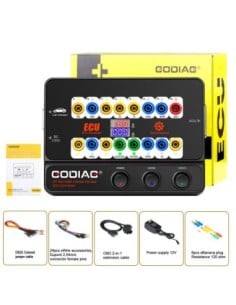 GODIAG GT100+ / GT100 Pro – Caja de Conexión OBDII con Pantalla de Cor