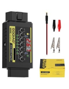 GODIAG GT105 II ECU IMMO Programming OBD2 Breakout Box with ECU Connector, Vehicle Voltage Display, and Low Battery Alarm
